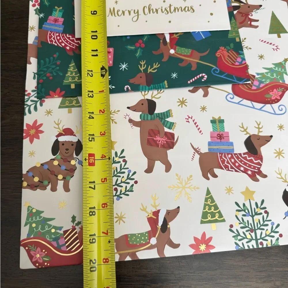 Dachshund Dog 3-pc Christmas Holiday Gift Bags Set